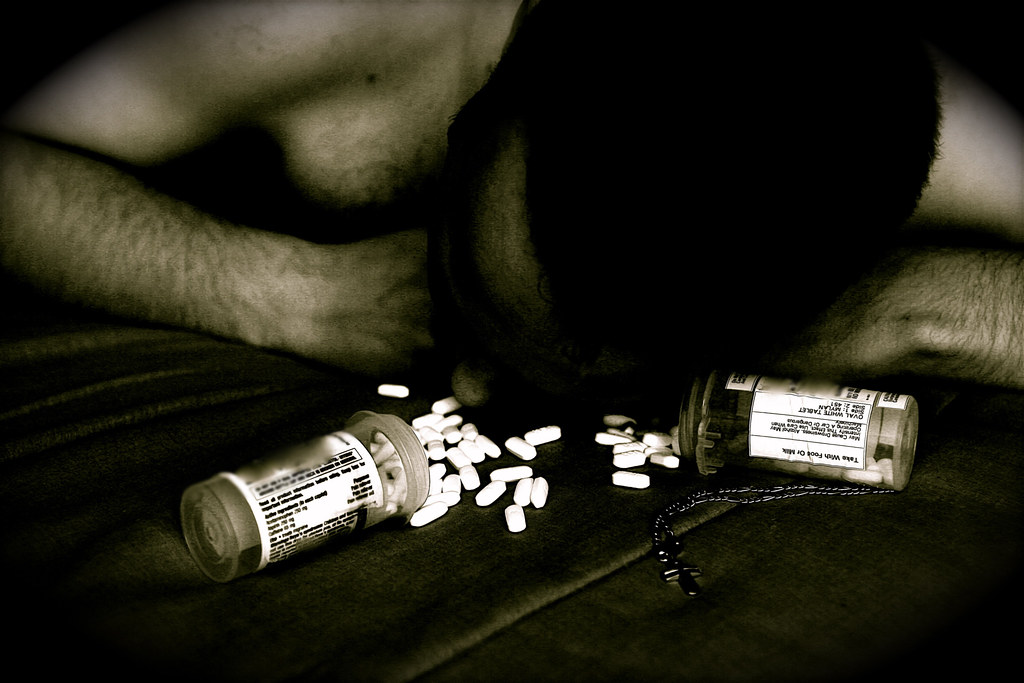 passed out drug addict